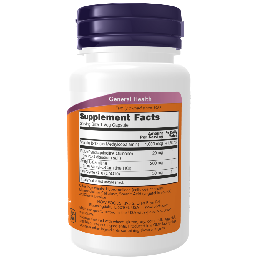 PQQ Energy Veg Capsules-Mental Fitness/Mood Support-AlchePharma