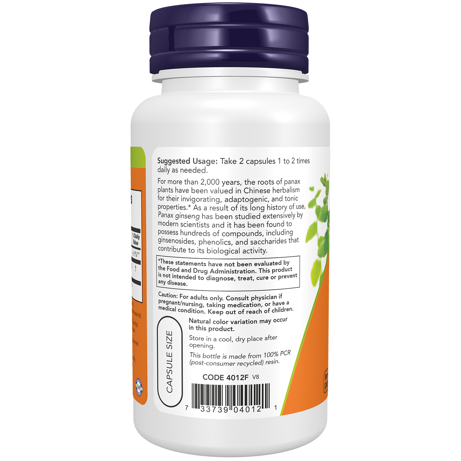 PANAX GINSENG 500 mg 100 VCAPS-Herbs-AlchePharma