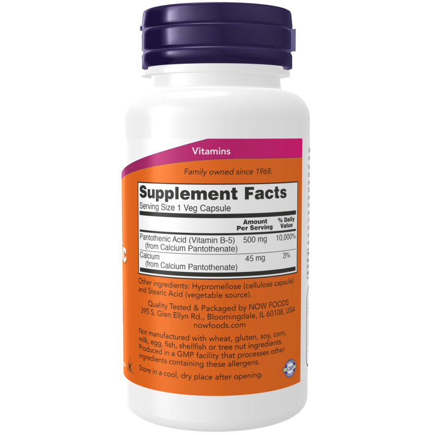 Pantothenic Acid 500 mg Veg Capsules-Vitamins-AlchePharma