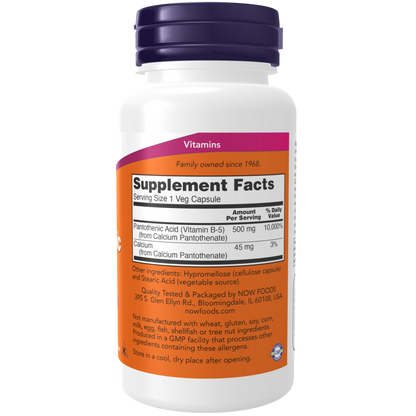 Pantothenic Acid 500 mg Veg Capsules-Vitamins-AlchePharma