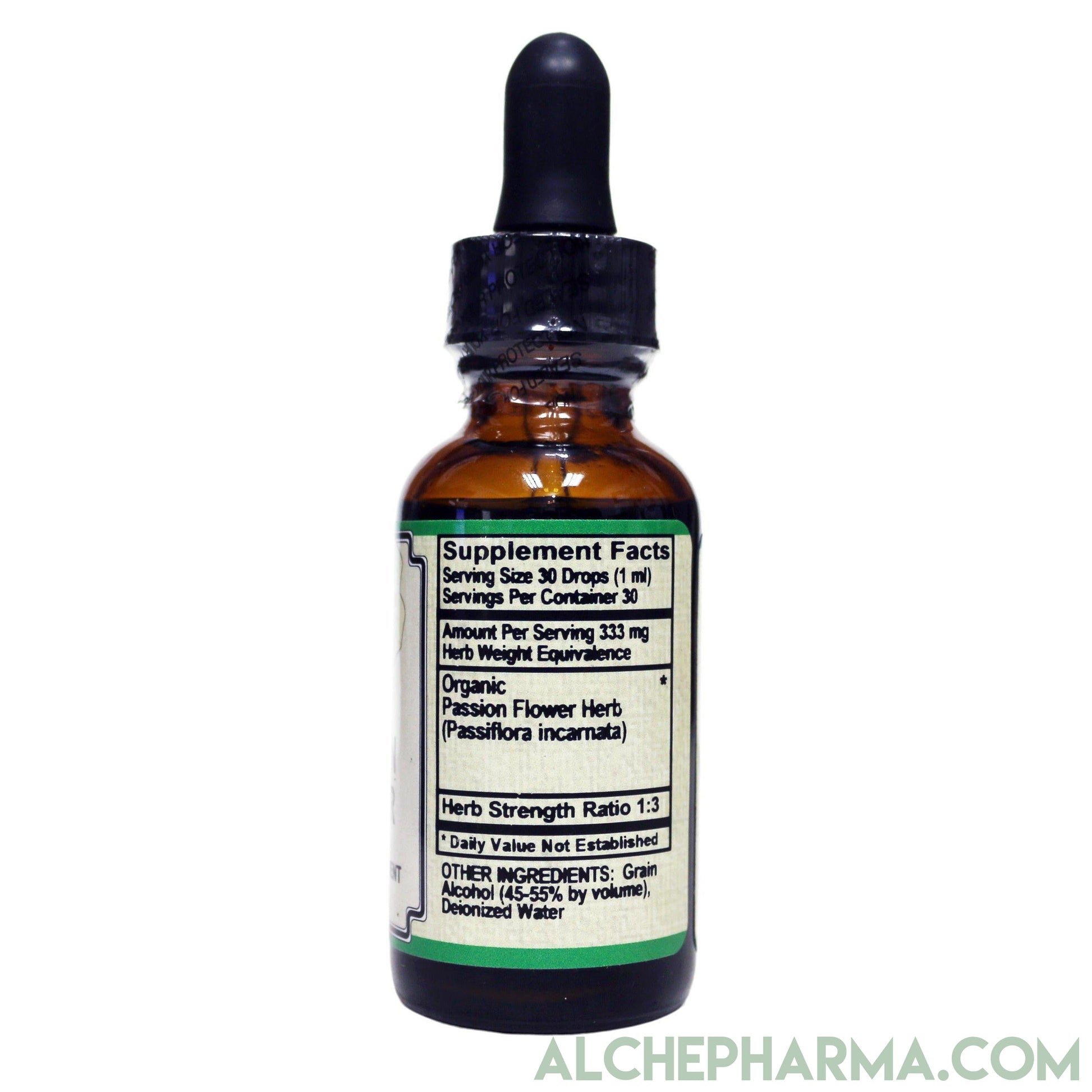 Passion Flower Tincture - ( Organic Passiflora incarnata) - 1:3 Herb Strength Ratio-AlchePharma