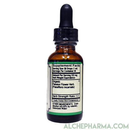 Passion Flower Tincture - ( Organic Passiflora incarnata) - 1:3 Herb Strength Ratio-AlchePharma