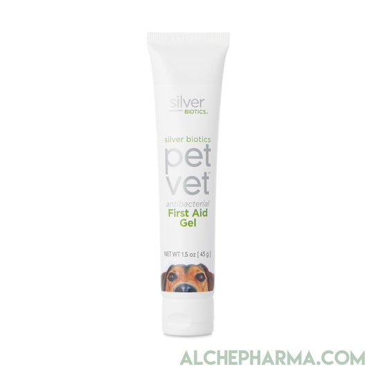 Silver Biotics Pet Vet first aid gel for your furry family. 