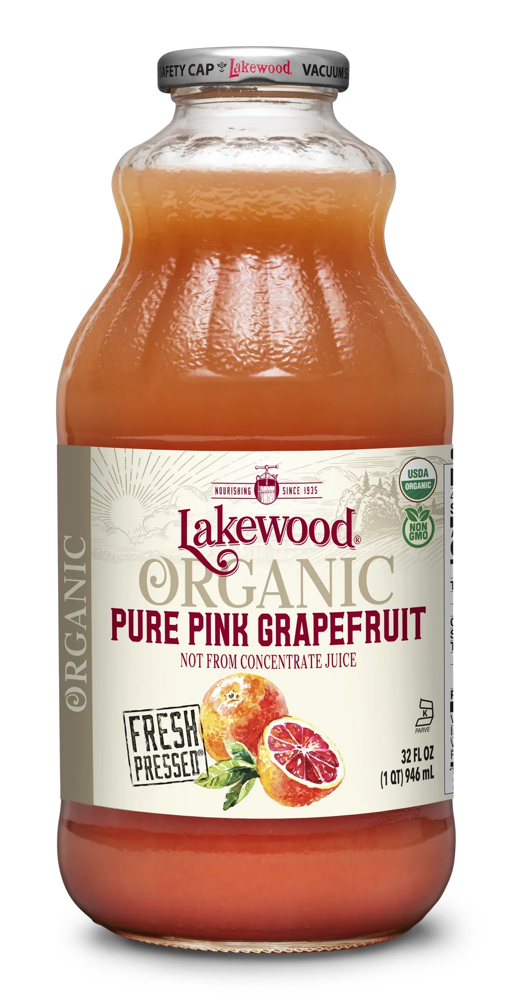 Pure Pink Grapefruit Juice - Organic - 32 Fl. Oz.