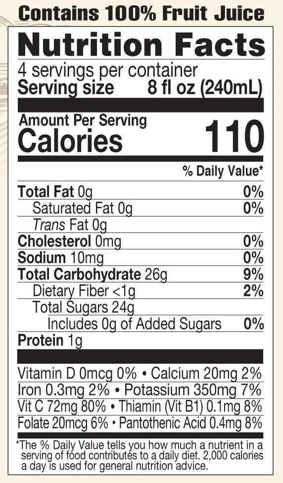Pure Pink Grapefruit Juice - Organic - 32 Fl. Oz.