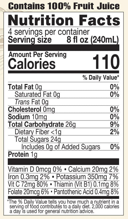 Pure Pink Grapefruit Juice - Organic - 32 Fl. Oz.