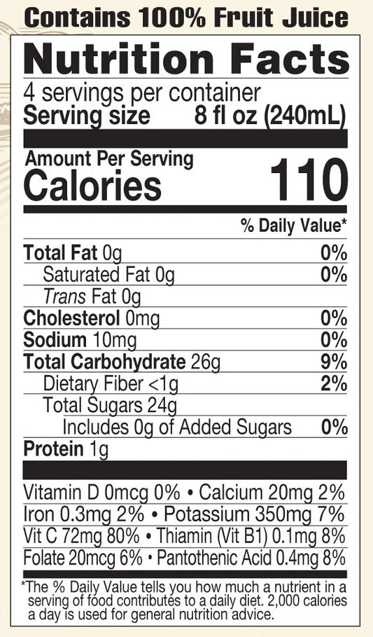 Pure Pink Grapefruit Juice - Organic - 32 Fl. Oz.
