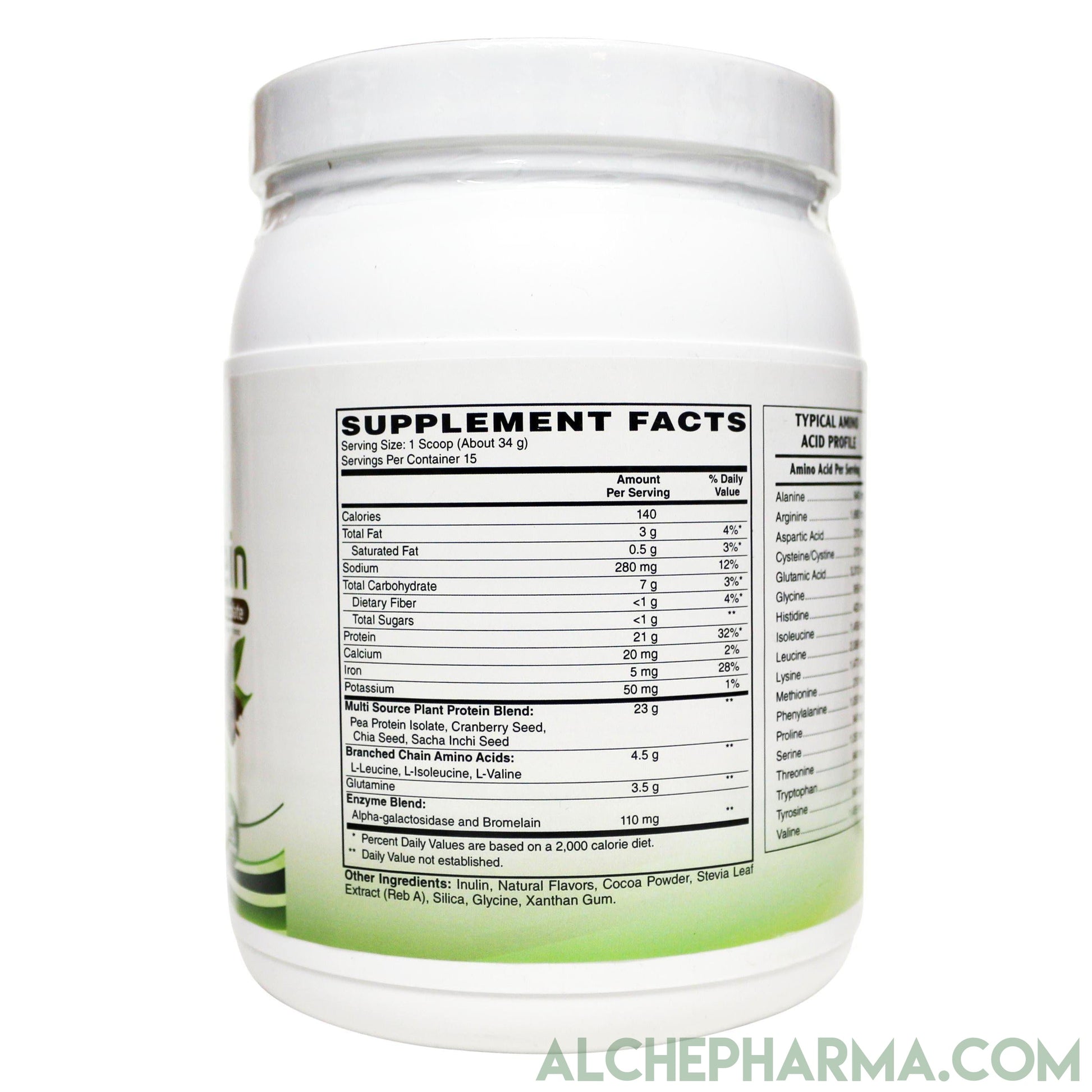 Plant Protein ( Premium Blend ) - No Soy, Hypoallergenic, No Grit ( Featuring Omega 3 Rich Sacha Inchi and Chia )-AlchePharma