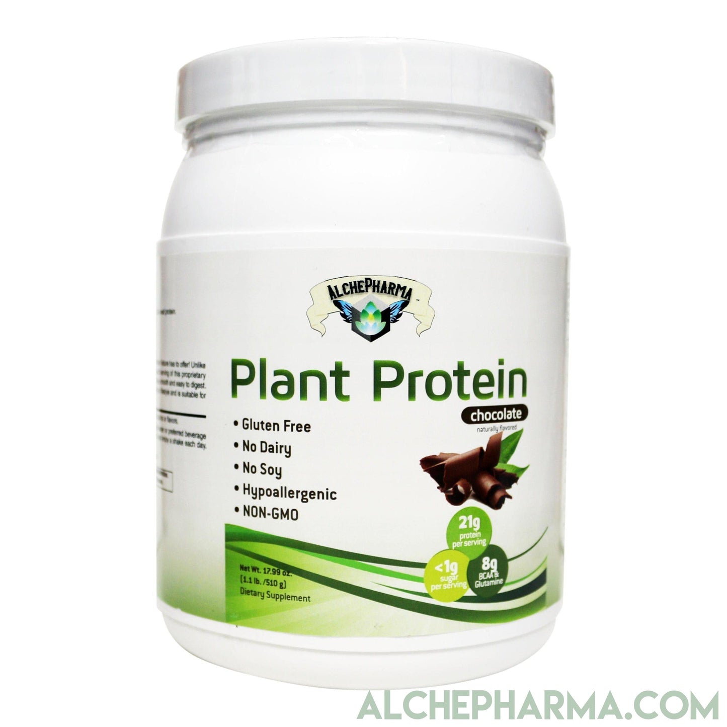 Plant Protein ( Premium Blend ) - No Soy, Hypoallergenic, No Grit ( Featuring Omega 3 Rich Sacha Inchi and Chia )-AlchePharma