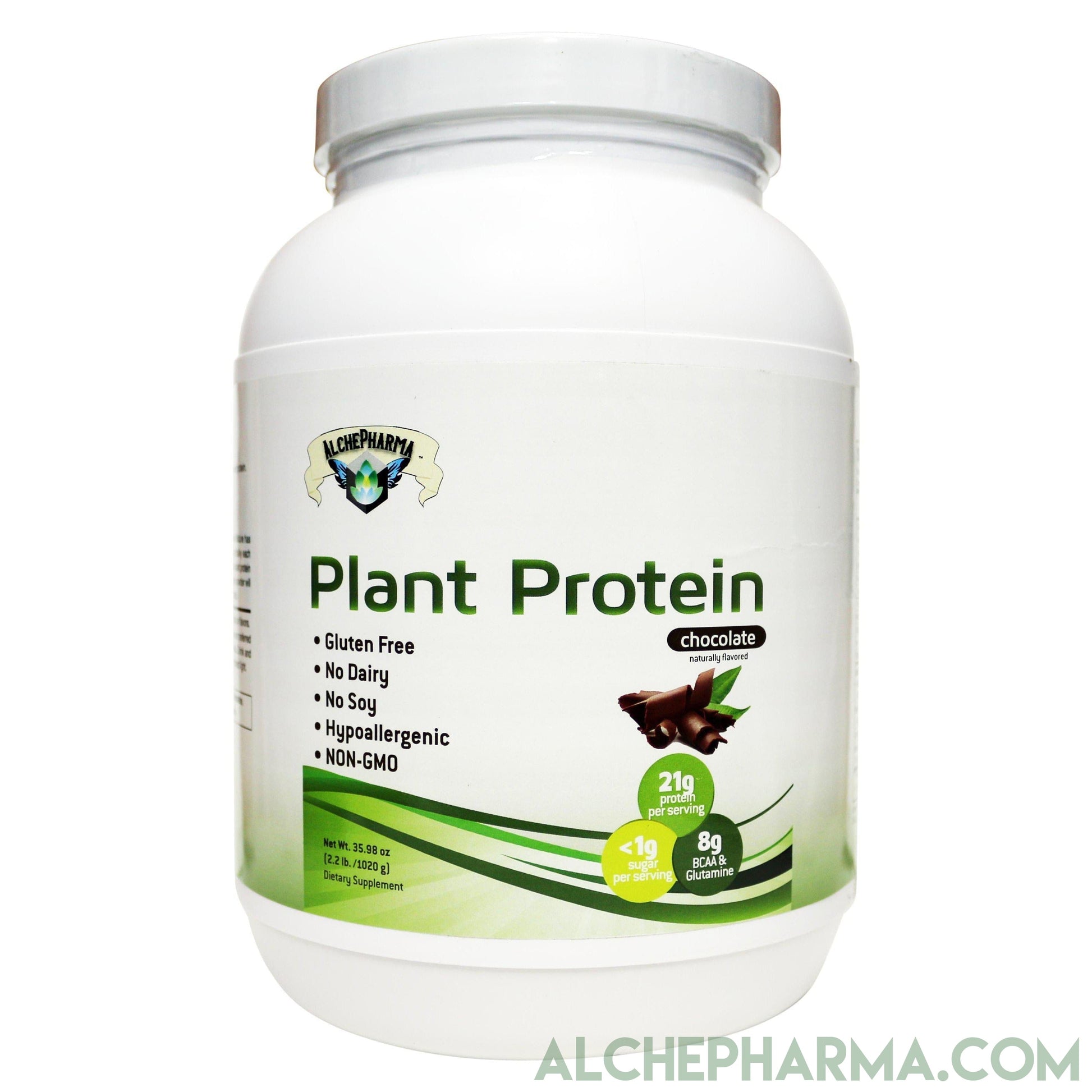 Plant Protein ( Premium Blend ) - No Soy, Hypoallergenic, No Grit ( Featuring Omega 3 Rich Sacha Inchi and Chia )-AlchePharma