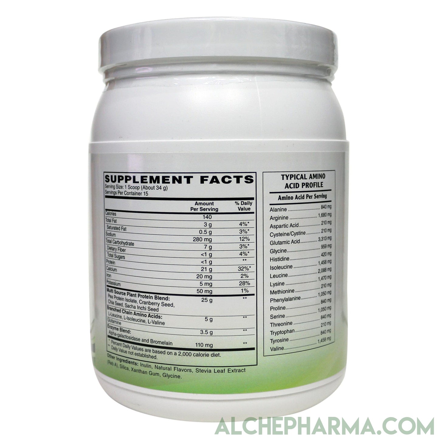 Plant Protein ( Premium Blend ) - No Soy, Hypoallergenic, No Grit ( Featuring Omega 3 Rich Sacha Inchi and Chia )-AlchePharma