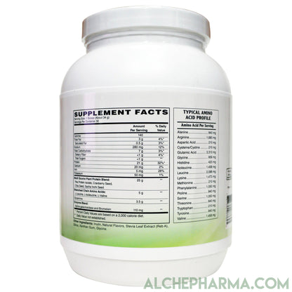 Plant Protein ( Premium Blend ) - No Soy, Hypoallergenic, No Grit ( Featuring Omega 3 Rich Sacha Inchi and Chia )-AlchePharma
