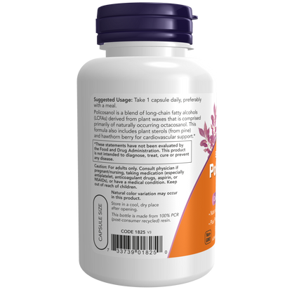 Policosanol, Extra Strength 40 mg Veg Capsules-Cholesterol/Cardiovascular Support-AlchePharma