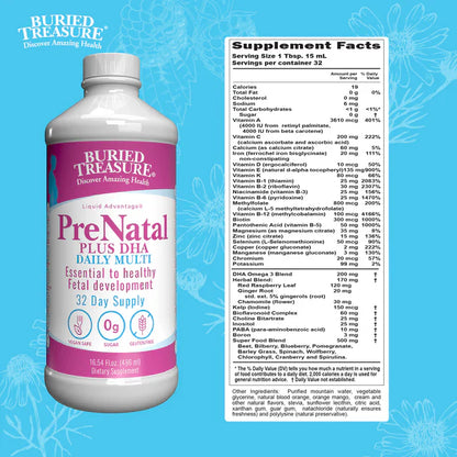 PreNatal Plus DHA Liquid Multivitamin 16.54 Fl. Oz.-Prenatal-AlchePharma