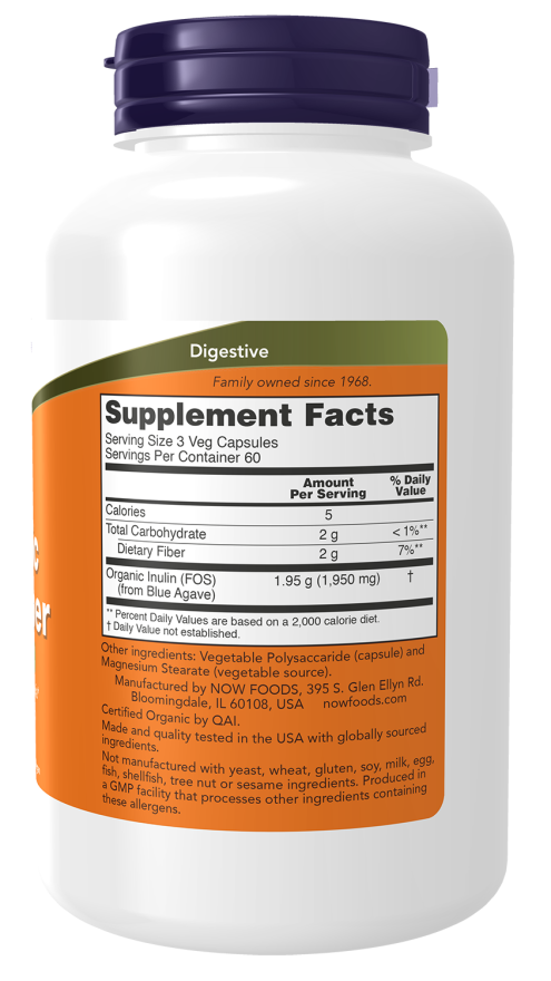 Prebiotic Inulin Fiber Veg Capsules