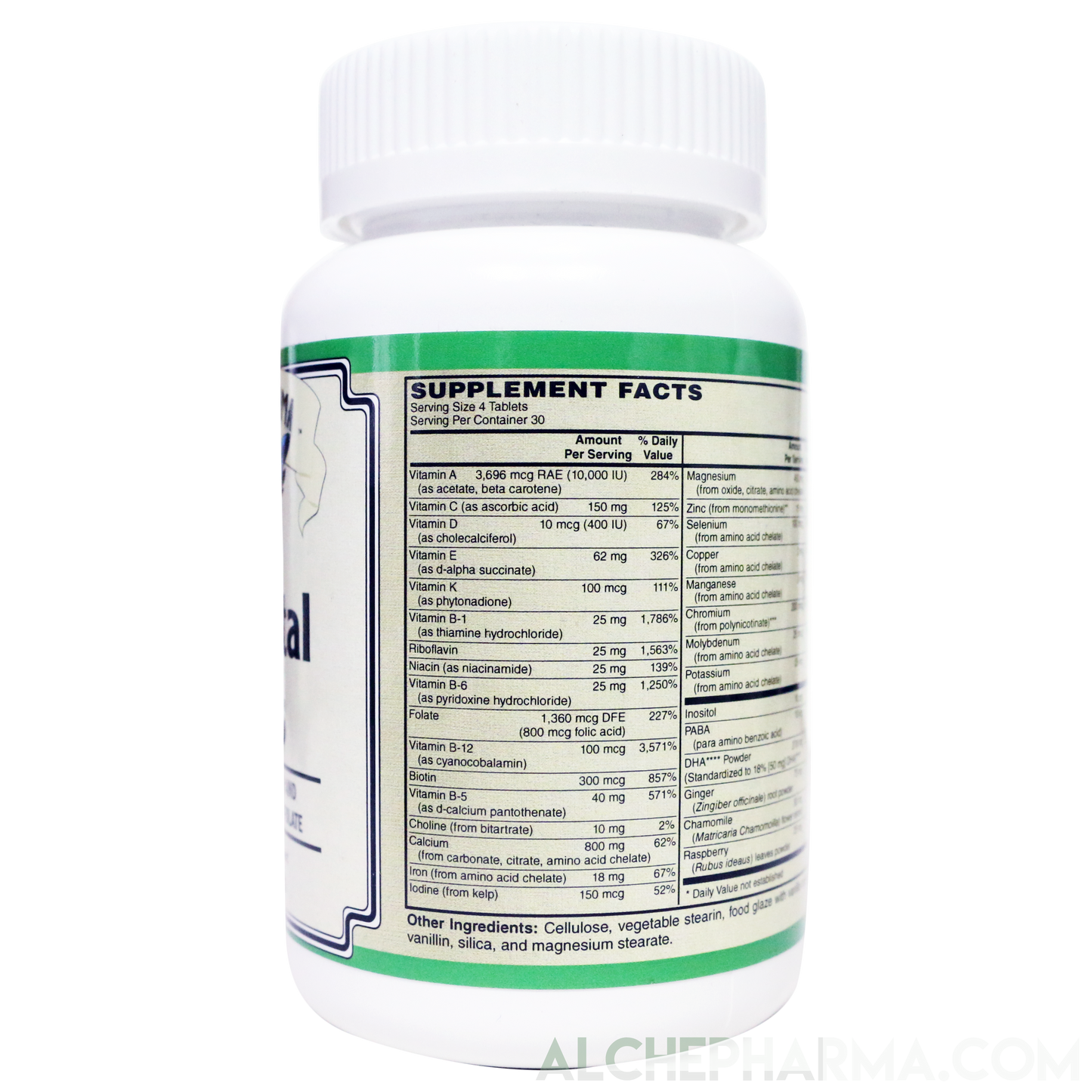 Prenatal Plus (Optimized) 4 tablet/day comprehensive formula-AlchePharma
