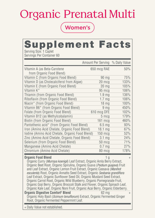 Organic Prenatal Multi Caplets
