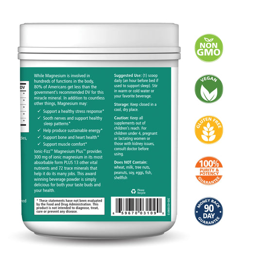 Ionic-Fizz Magnesium Plus - Relaxing, Anti-Stress Beverage Mix