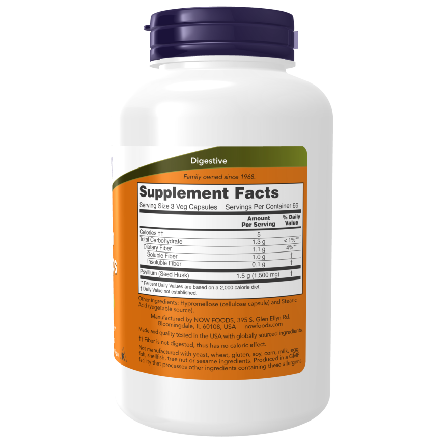 Psyllium Husk 500mg 200 VCAPS-Fiber Supplements/Muciloids-AlchePharma