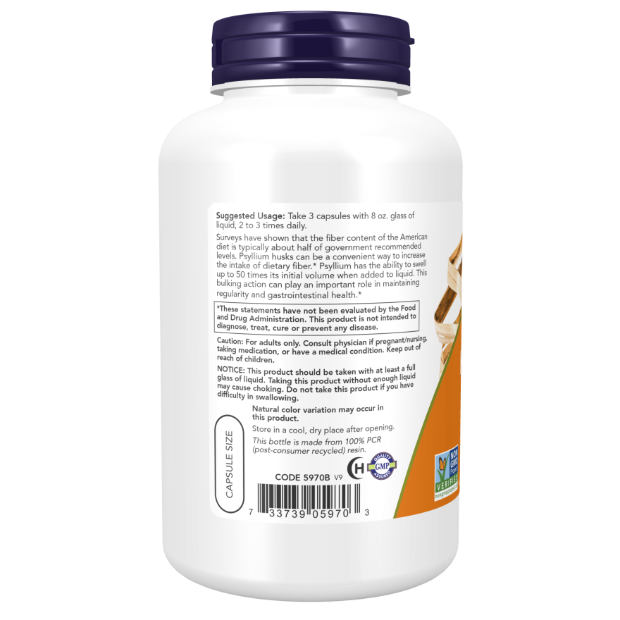 Psyllium Husk 500mg 200 VCAPS-Fiber Supplements/Muciloids-AlchePharma