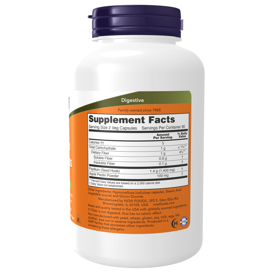 Psyllium Husk 700 mg Veg Capsules-Fiber Supplements/Muciloids-AlchePharma