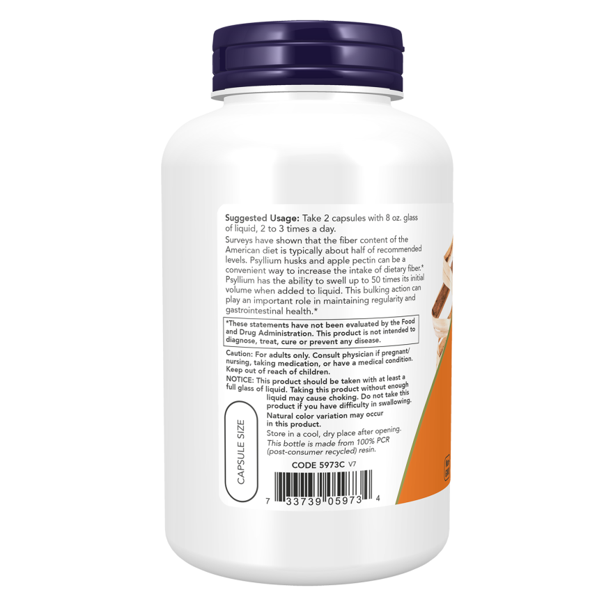Psyllium Husk 700 mg Veg Capsules-Fiber Supplements/Muciloids-AlchePharma