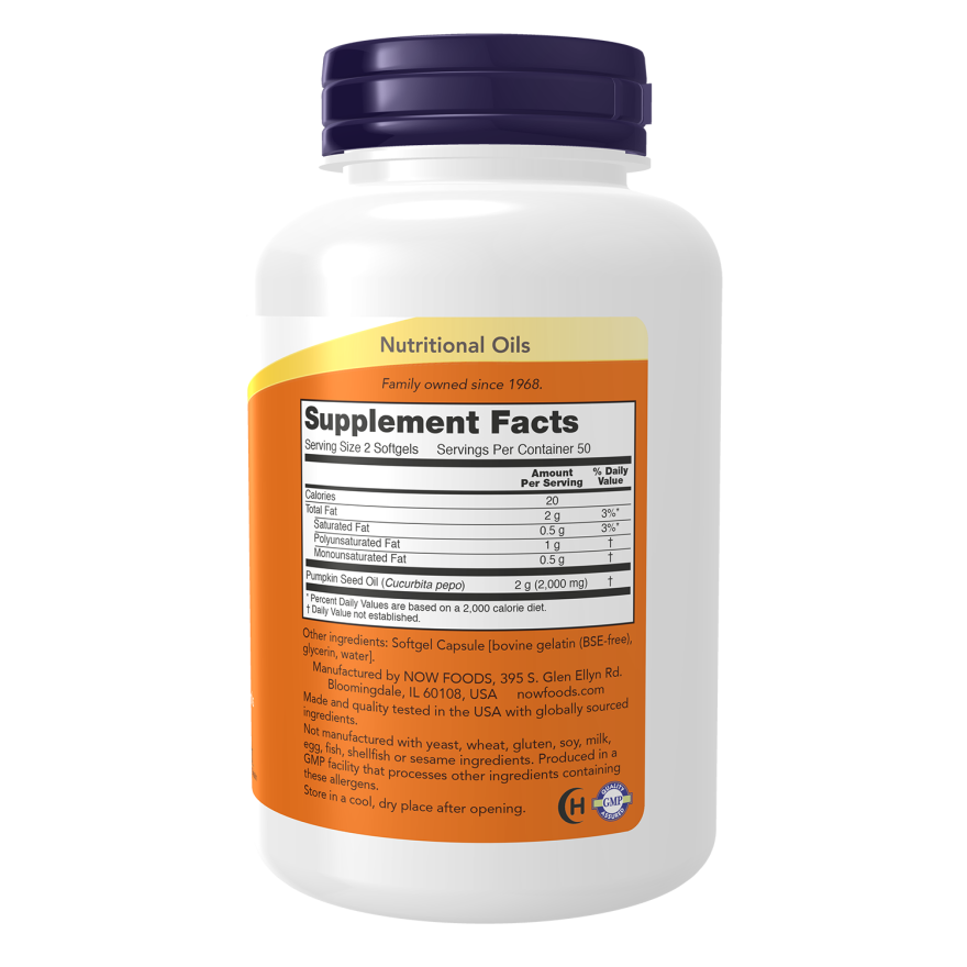Pumpkin Seed Oil 1000 mg Softgels-Nutritional Oils-AlchePharma
