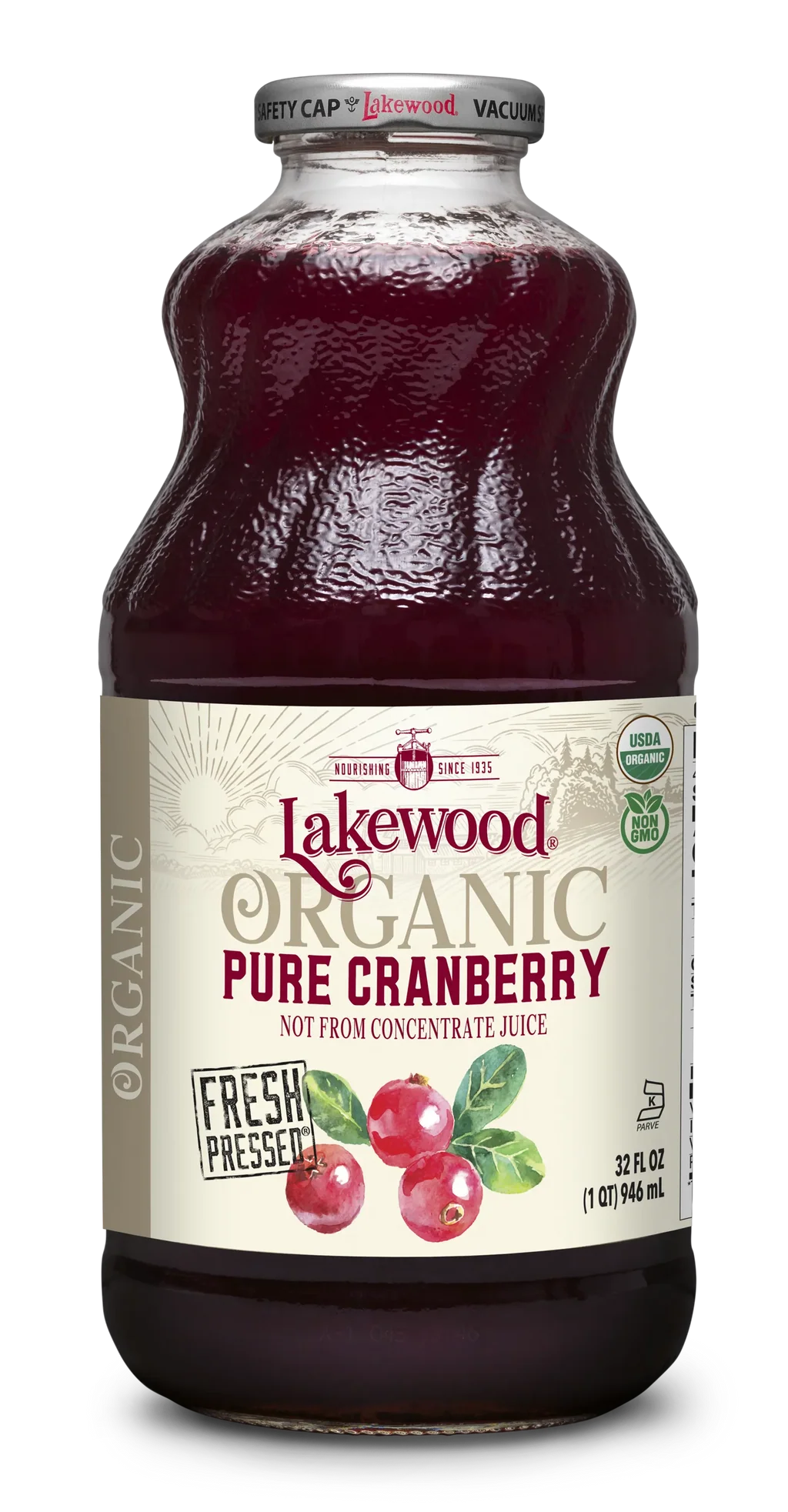 Pure Cranberry Juice - Organic - 32 Fl. Oz.