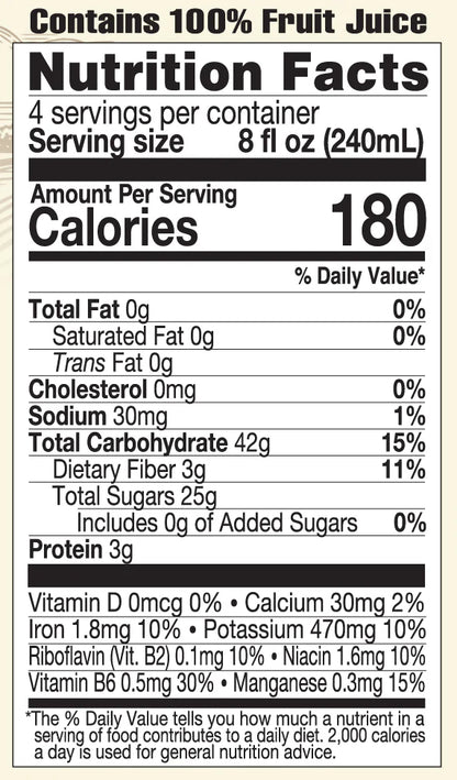 Pure Prune Juice - Organic - 32 Fl. Oz.