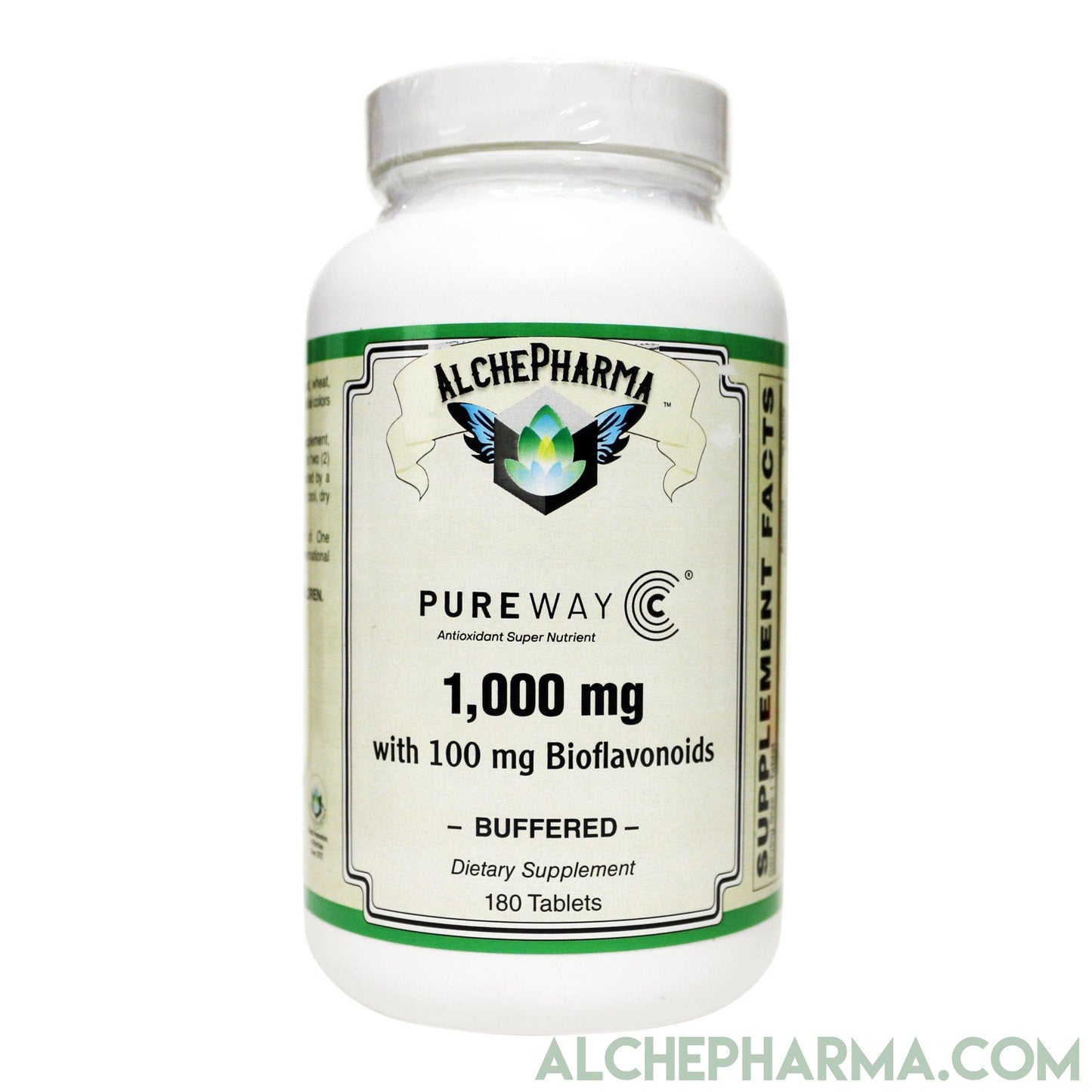 PureWay-C®( contains Vitamin C bound to lipid metabolites) - Non-Acidic 1000 mg Tablets-Anti-Oxidant-AlchePharma