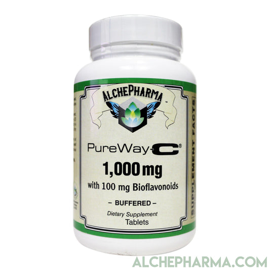 PureWay-C®( contains Vitamin C bound to lipid metabolites) - Non-Acidic 1000 mg Tablets-Anti-Oxidant-AlchePharma
