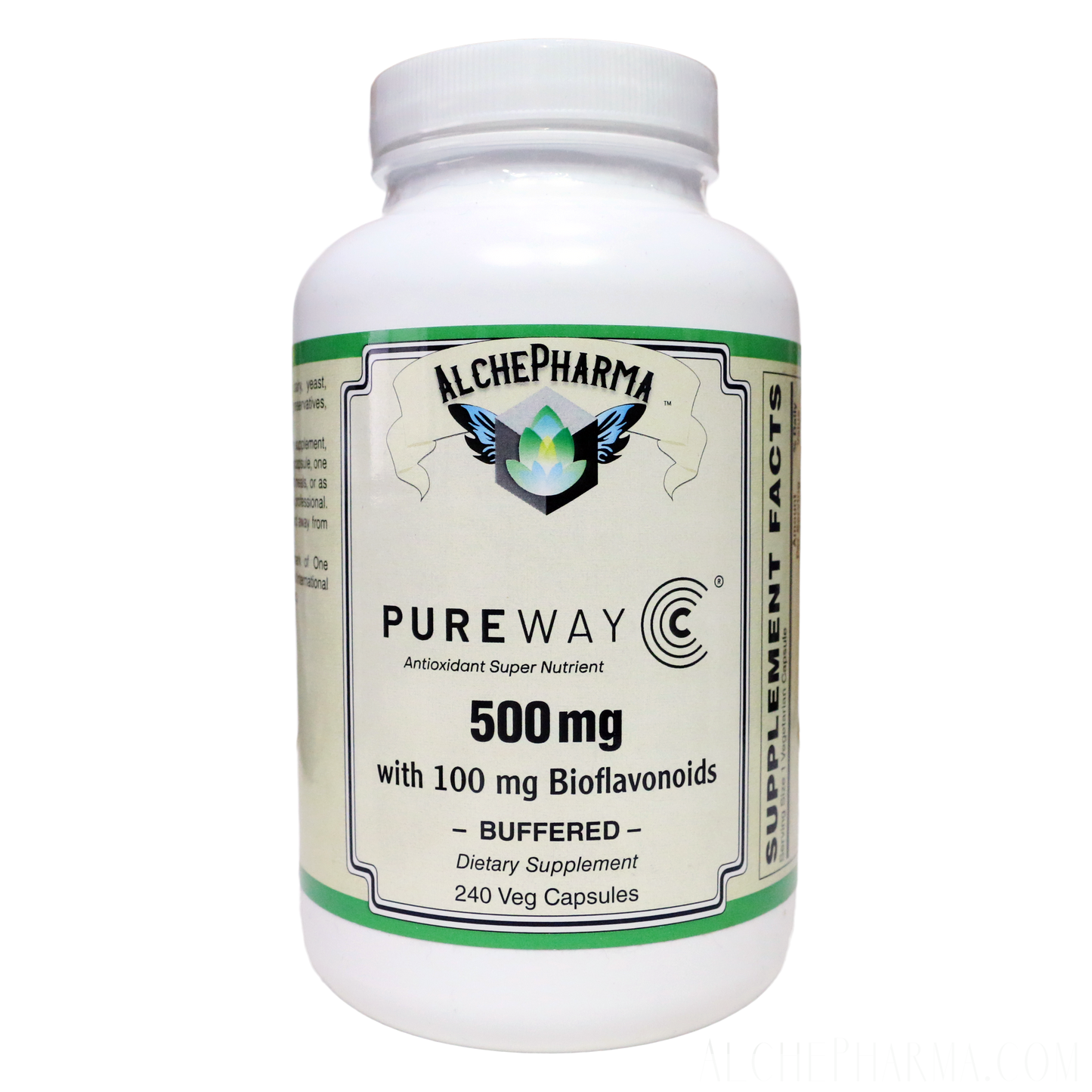 PureWay-C®( contains Vitamin C bound to lipid metabolites) - Non-Acidic 500 mg Caps-Anti-Oxidant-AlchePharma