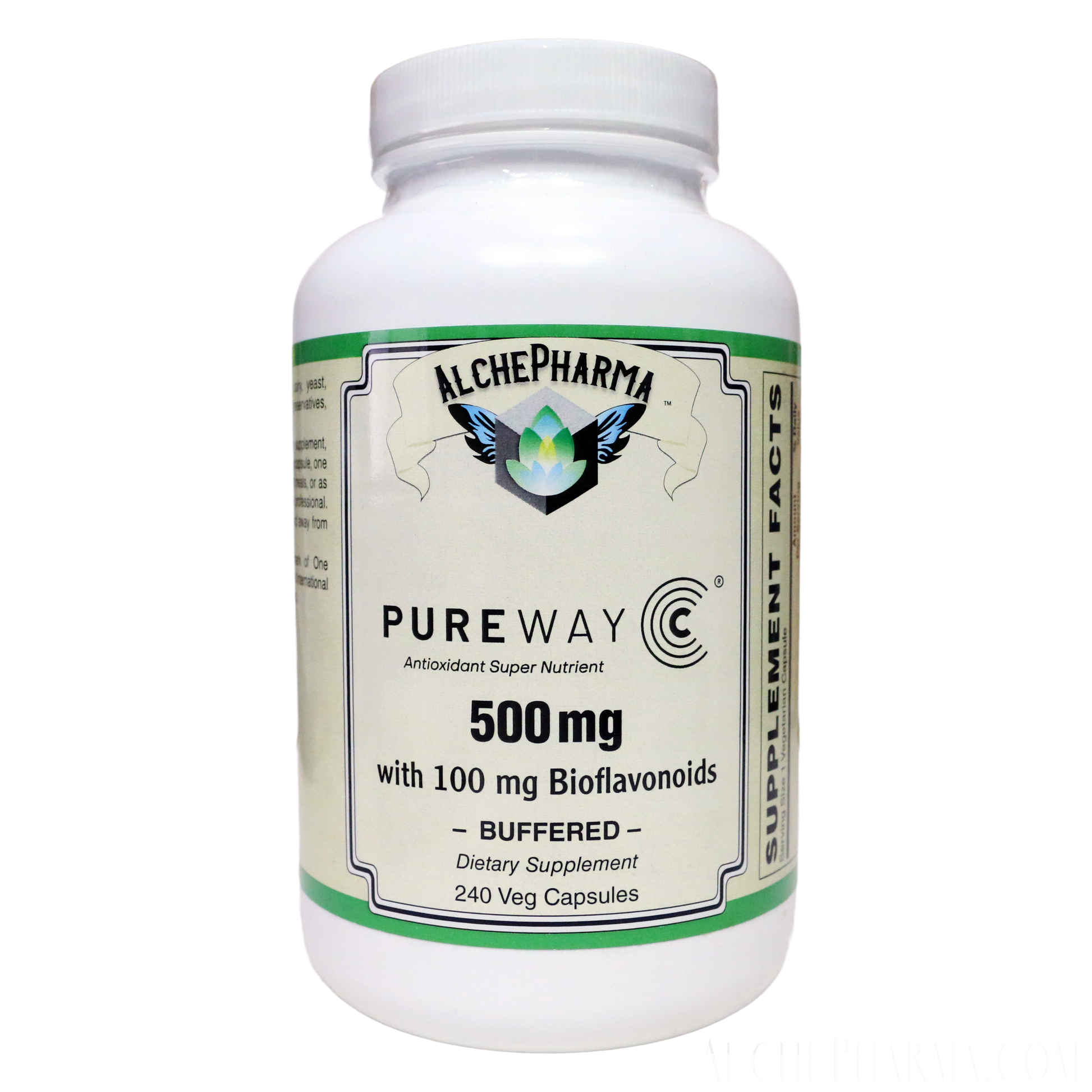 PureWay-C®( contains Vitamin C bound to lipid metabolites) - Non-Acidic 500 mg Caps-Anti-Oxidant-AlchePharma