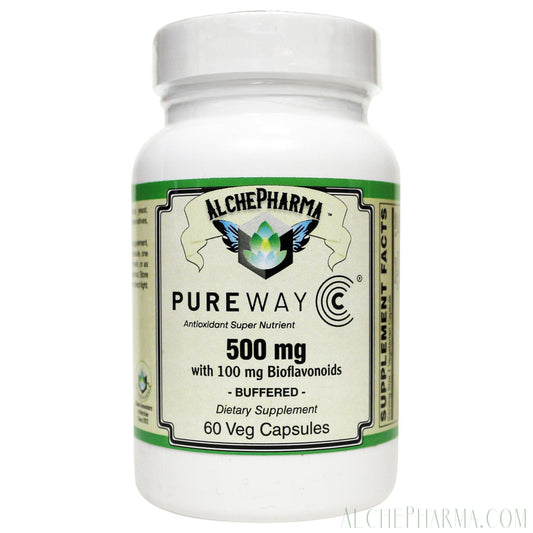 PureWay-C®( contains Vitamin C bound to lipid metabolites) - Non-Acidic 500 mg Caps-Anti-Oxidant-AlchePharma-60 VCaps-AlchePharma