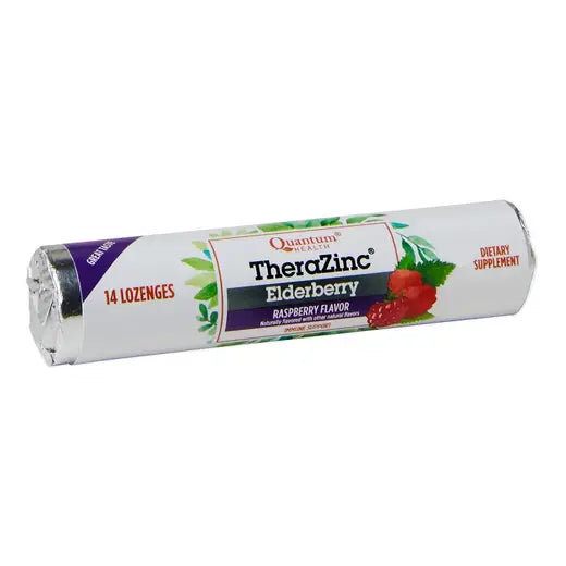 Quantum Health TheraZinc® Elderberry Lozenges in Raspberry Flavor