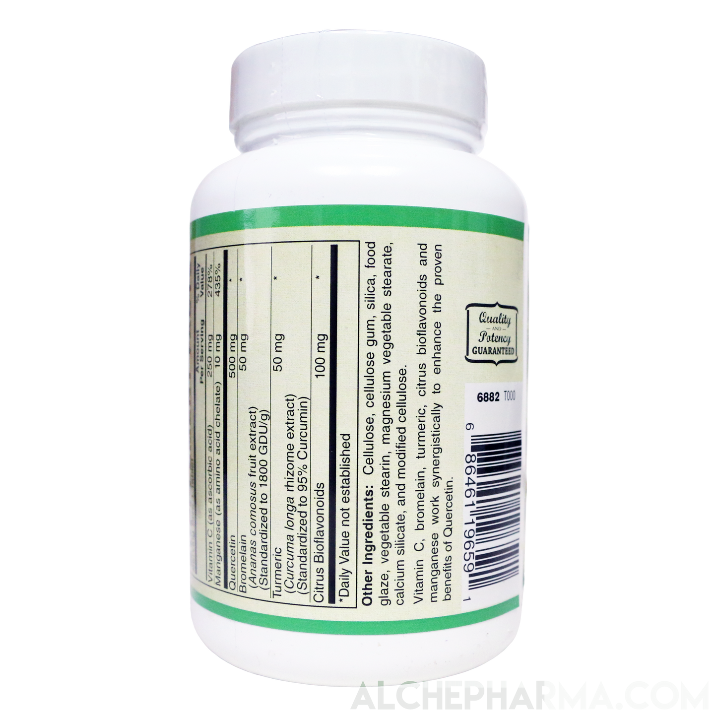 Quercetin 500 mg-Plus ( Bromelain, Turmeric, Manganese, Vit. C )-AlchePharma