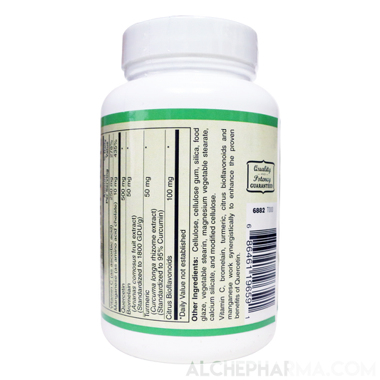 Quercetin 500 mg-Plus ( Bromelain, Turmeric, Manganese, Vit. C )-AlchePharma