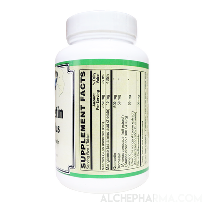 Quercetin 500 mg-Plus ( Bromelain, Turmeric, Manganese, Vit. C )-AlchePharma