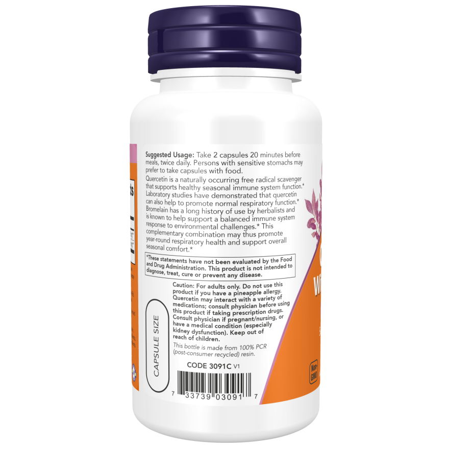 Quercetin with Bromelain Veg Capsules-Immune Support-AlchePharma