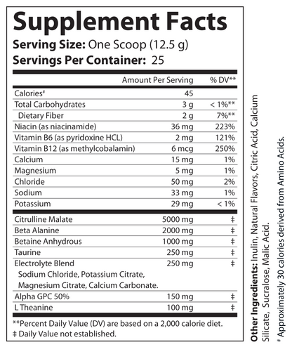 Pump Non-Stim Pre-Workout Cherry Blast 312g w/ Natural Flavor