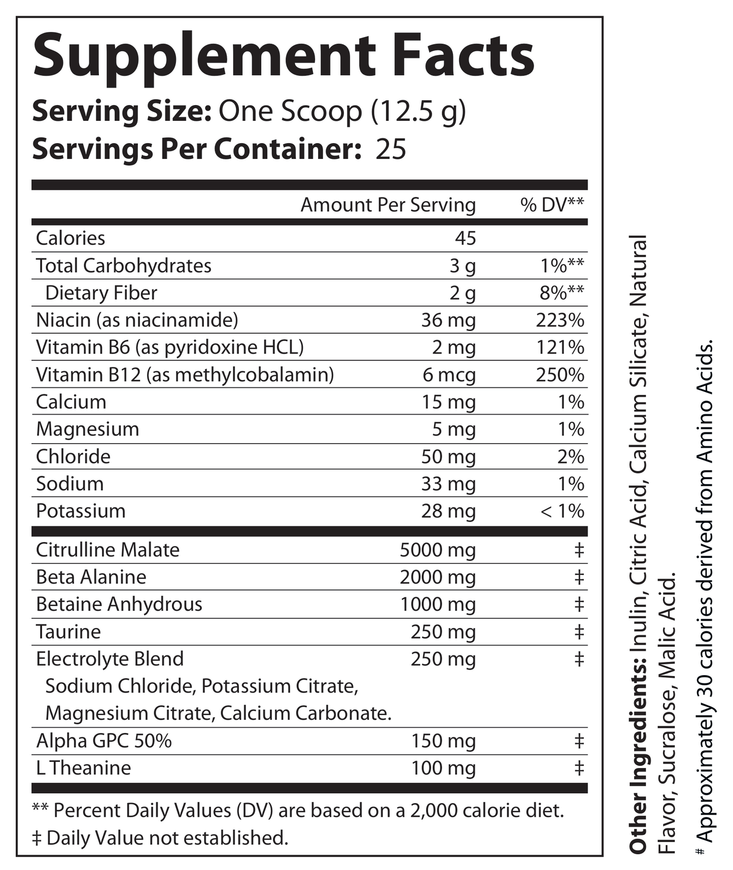 Non-Stim Pump Pre-Workout: Pineapple 312.5g w/ Natural Flavor