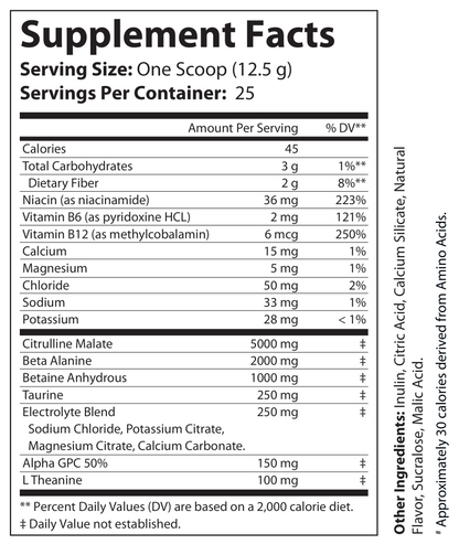 Non-Stim Pump Pre-Workout: Pineapple 312.5g w/ Natural Flavor