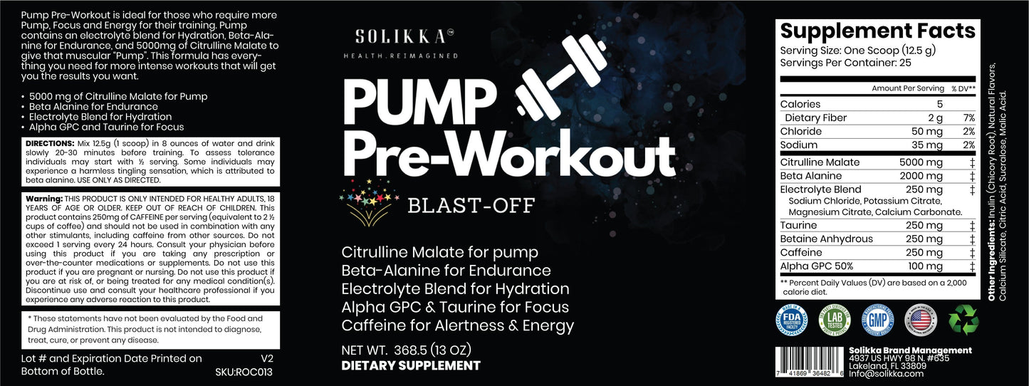 Pre-Workout Blast-Off 312g w/ Natural Flavor