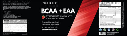 solikka BCAA + EAA Strawberry Candy 300g w/Natural Flavor