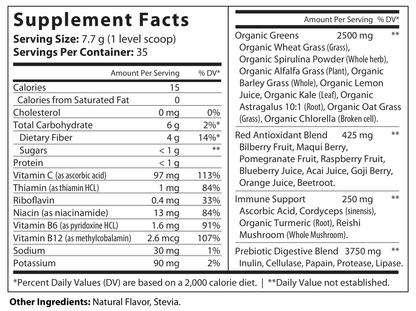 All-In/One Greens & Red SuperFood + Immune 270g Mixed Berry w/Natural Flavor
