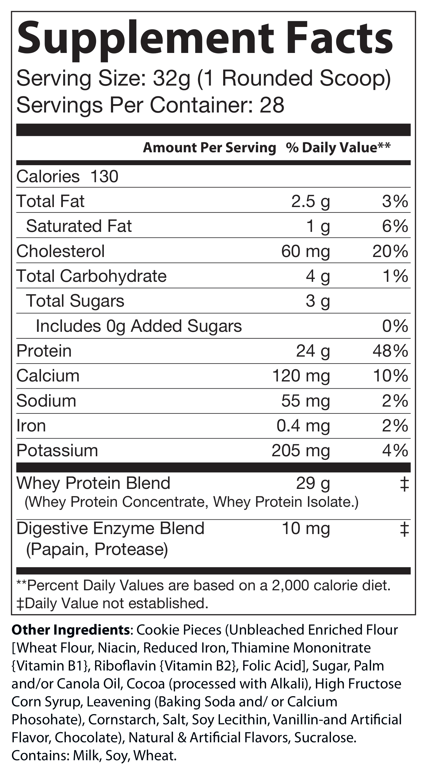 2lb Whey Cookies and Cream – 28 servings