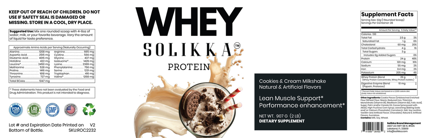 2lb Whey Cookies and Cream – 28 servings