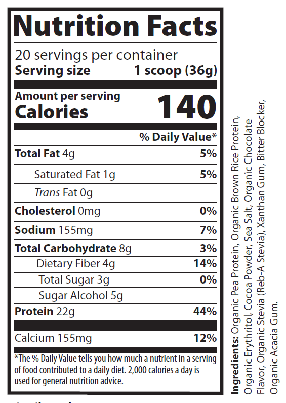 solikka Pure Vegan Protein – Chocolate Flavor (720g)