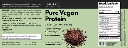 solikka Pure Vegan Protein – Chocolate Flavor (720g)