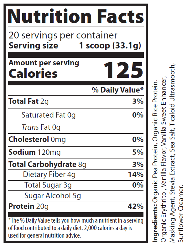 solikka Pure Vegan Protein – Vanilla Flavor (662g)